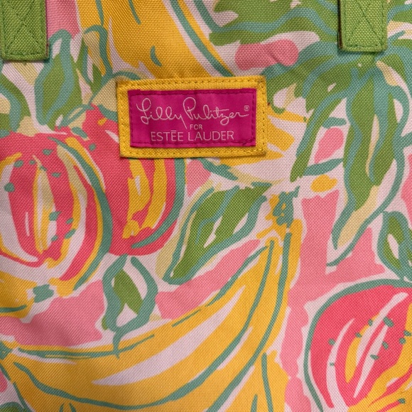 Lilly Pulitzer for Estée Lauder Tropical Fruit Canvas Tote Bag - Picture 2 of 3